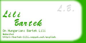 lili bartek business card